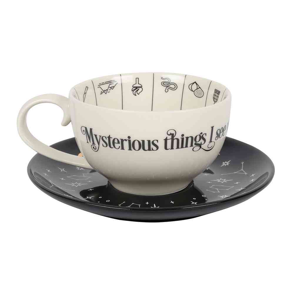 Something Different - Fortune Telling tasse et soucoupe - Blanc/Noir